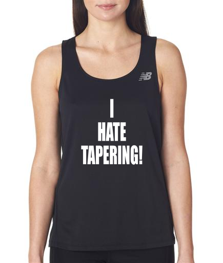 Running - I Hate Tapering - NB Ladies Black Singlet
